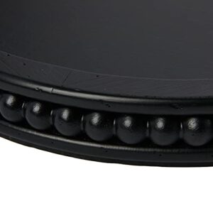 Creative Co-Op Farmhouse Decorative Wood Circle Hobnail Edge, Black Tray