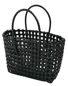 straw tote bag simply hollow woven bohemian handbag large beach shopping basket bag