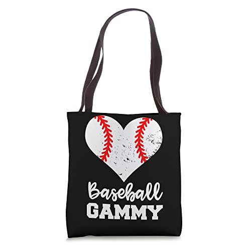 Baseball Gammy Funny Baseball Heart Grandma Gammy Tote Bag