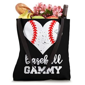 Baseball Gammy Funny Baseball Heart Grandma Gammy Tote Bag