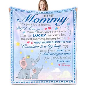 New Mom Gifts for Women After Birth, Gifts for New Mom Mothers Day, Pregnant Mom Gifts, Baby Gender Reveal Gift Ideas, Mom to be Gifts for 1st Time Mom, Gifts for Christmas Throw Blanket 60x50 Inch