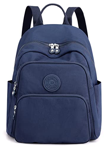 Collsants Small Nylon Backpack for Women Mini Backpack Purse Teen Girl Fashion Backpack Small Travel Bag Daypack(dark blue)