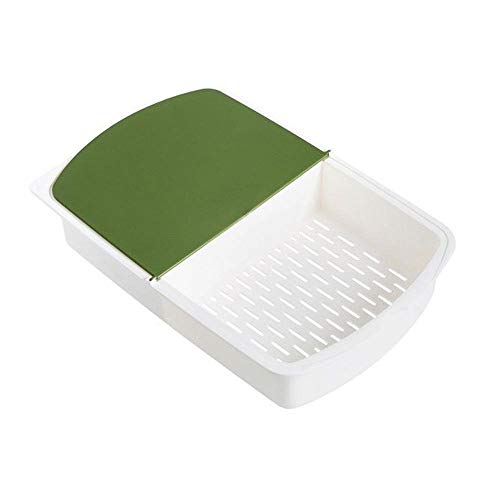 GINHA Chopping Board Set Kitchen Cutting Board Plastic Chopping Board Block with Drain Basket Storage Box Cutting Mat Pad