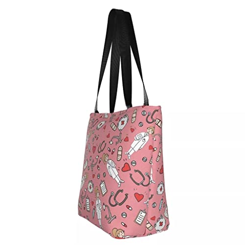 WYKD Cute Pattern Shoulder Canvas Bag Harajuku Shopper Bag Fashion Casual Summer Shoulder Totes Shopper Bag