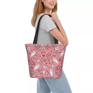 WYKD Cute Pattern Shoulder Canvas Bag Harajuku Shopper Bag Fashion Casual Summer Shoulder Totes Shopper Bag