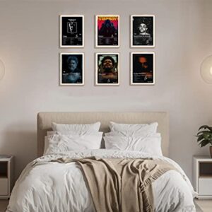 Facdem Weeknd Poster The Music Album Cover Posters Print Set of 6 Room Aesthetic Canvas Wall Art for Girl and Boy Teens Dorm Decor 8x10 inch