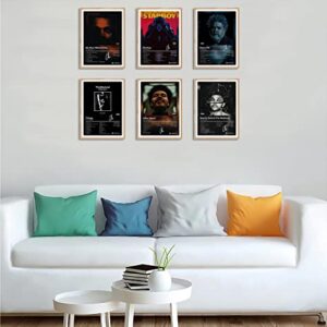 Facdem Weeknd Poster The Music Album Cover Posters Print Set of 6 Room Aesthetic Canvas Wall Art for Girl and Boy Teens Dorm Decor 8x10 inch
