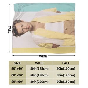 caidi kaivo Harry-Styles Throw Blanket Digital Printed Ultra-Soft Micro Fleece Blanket Four Premium Airplane Soft Microfleece Travel Blanket 50''X40'' (A)