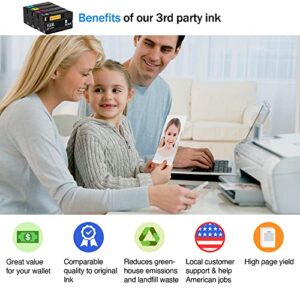 Cartlee Compatible Ink Cartridges Replacement for HP 712 712XL Ink Cartridges for HP for DesignJet T210 T230 T250 T630 T650 Studio Plotter Printers (1 Black, 1 Cyan, 1 Magenta, 1 Yellow)