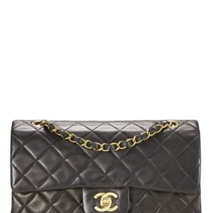 CHANEL, Pre-Loved Black Quilted Lambskin Classic Double Flap Small, Black