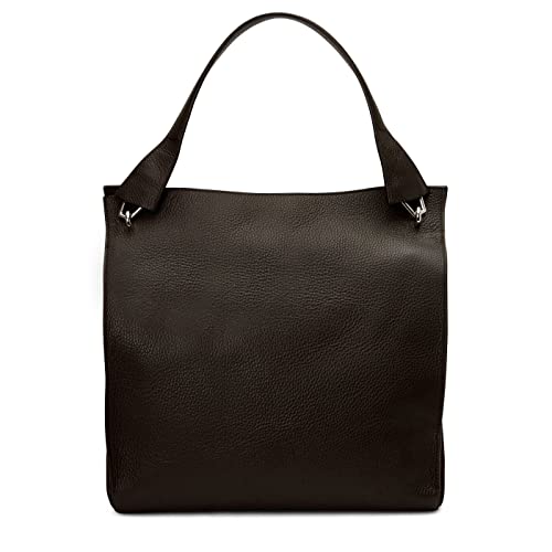 Aquatalia Park Mixed Tote Handbags Two leather handles, Zipper closure, Leather, Microfiber interior