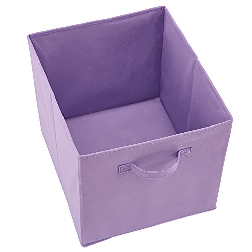 EZOWare Set of 10 Fabric Basket Bins, Assorted Color Collapsible Organizer Storage Cube with Handles for Home, Bedroom, Baby Nursery, Kids Playroom Toys - 13"x15"x13" + 10.5"x 10.5"x 11"