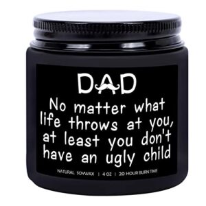 gifts for dad from daughter son, funny dad gifts, fathers day christmas birthday gifts for dad stepdad father in law new dad bonus dad daddy, sandalwood scented candles