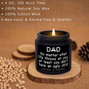 Gifts for Dad from Daughter Son, Funny Dad Gifts, Fathers Day Christmas Birthday Gifts for Dad Stepdad Father in Law New Dad Bonus Dad Daddy, Sandalwood Scented Candles