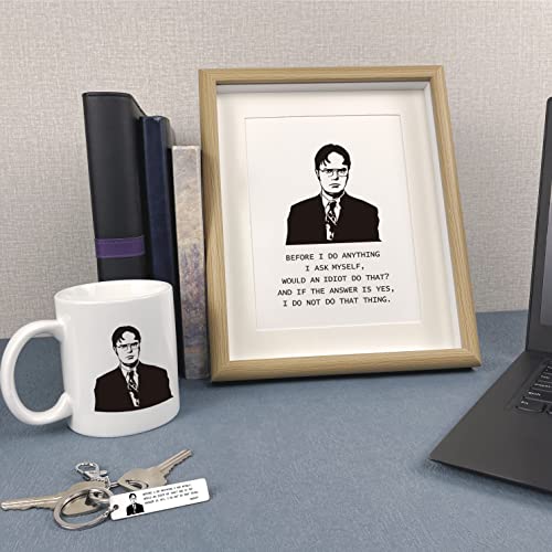 The Office Merchandise Motivational Photo Frame Inspirational Wall Art for The Office Decor The Office Quote Poster for Coworker, Friend or The Office TV Show Fans, Dwight Motto (8.8” X 10.8”)