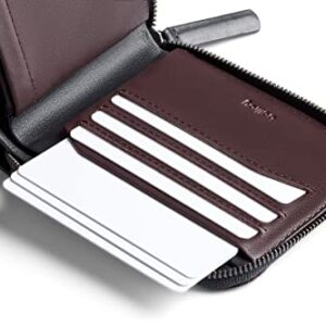 Bellroy Zip Wallet (Leather Wallet, RFID Blocking, Coin Pouch) - Deep Plum