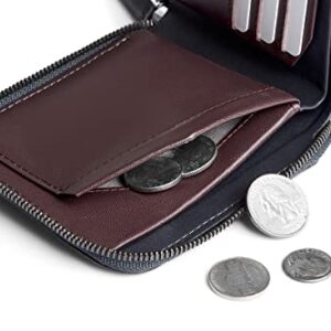 Bellroy Zip Wallet (Leather Wallet, RFID Blocking, Coin Pouch) - Deep Plum