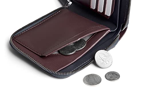 Bellroy Zip Wallet (Leather Wallet, RFID Blocking, Coin Pouch) - Deep Plum