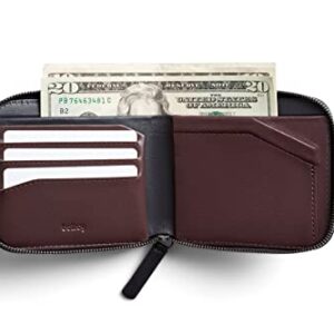 Bellroy Zip Wallet (Leather Wallet, RFID Blocking, Coin Pouch) - Deep Plum