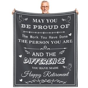 retirement gifts for men 2022 – soft flannel throw blankets best retirement gifts ideas for men coworkers friends teachers dad grandpa happy retirement gifts 50×60 inches