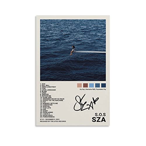 SZA Poster SOS Poster Canvas Poster Unframe: 12x18inch(30x45cm)