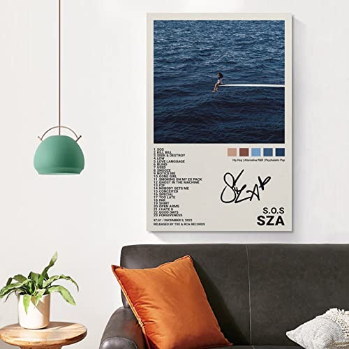 SZA Poster SOS Poster Canvas Poster Unframe: 12x18inch(30x45cm)