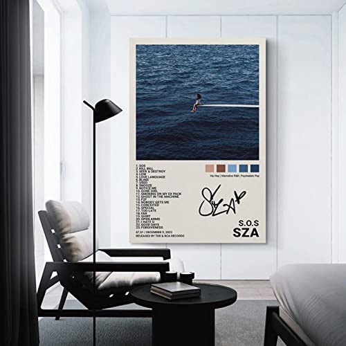 SZA Poster SOS Poster Canvas Poster Unframe: 12x18inch(30x45cm)