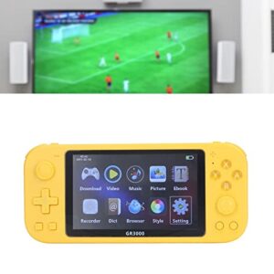 Bewinner Electric Handheld Game Player for Kids, Portable Retro Video Game Player with 5.1inch HD Display Screen, USB C Rechargeable Arcade Gaming Player, Birthday Present (Yellow)