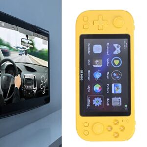 Bewinner Electric Handheld Game Player for Kids, Portable Retro Video Game Player with 5.1inch HD Display Screen, USB C Rechargeable Arcade Gaming Player, Birthday Present (Yellow)