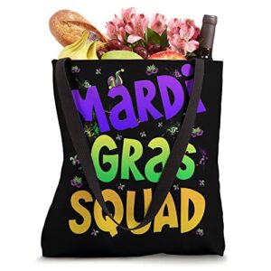 Mardi Gras Squad Carnival Party Tee Funny Retro Mardi Gras Tote Bag