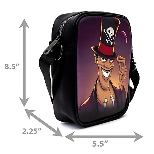 Disney Bag, Cross Body, Disney Villain Dr Facilier Smiling Pose and Quote, Black, Vegan Leather