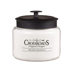 crossroads island coconut jar candle, 48-ounce, paraffin wax