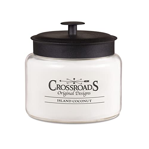 Crossroads Island Coconut Jar Candle, 48-Ounce, Paraffin Wax