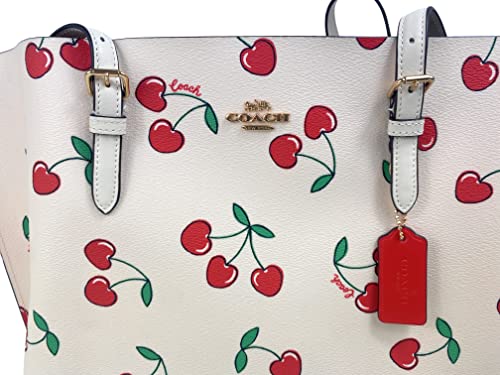 COACH Mollie Tote in Cherry/Chalk Multi