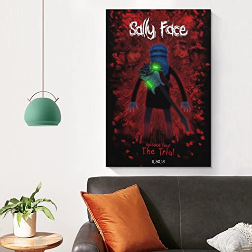 LANGYU Sally Face Fanart Poster Decorative Painting Canvas Wall Posters and Art Picture Print Modern Family Bedroom Decor Posters 12x18inch(30x45cm)