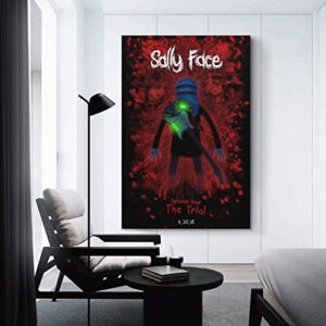 LANGYU Sally Face Fanart Poster Decorative Painting Canvas Wall Posters and Art Picture Print Modern Family Bedroom Decor Posters 12x18inch(30x45cm)