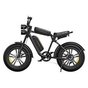 engwe m20 ebikes for adults – 750w motor 4.0 * 20″ fat tire offroad cruiser e motorcycle 28mph 94miles long range for 48v13a dual battery option, shimano 7-speed gears full suspension ul certified