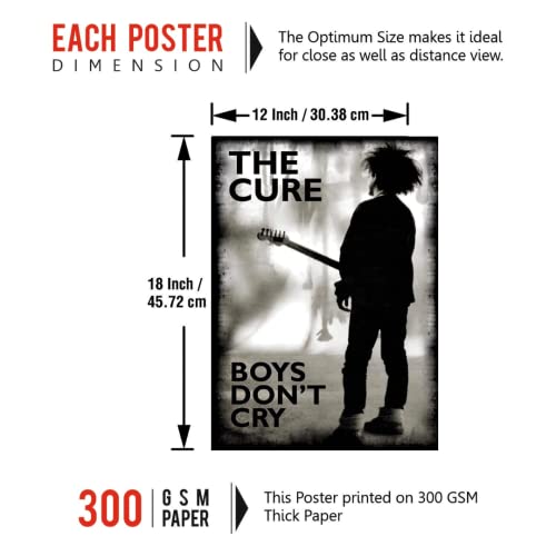 The Cure Boys Don't Cry Poster Classic 90s Poster Vinntage Music Album Poster HD Prints Wall Art Room Aesthetics Decor Ready to Hang Flat Posters-12x18inch (LAMINATED)