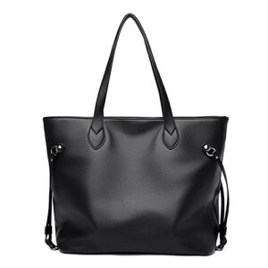 MBDFUT Handbags for Women Soft Leather Purse Large Capacity Satchel Fashion Tote Shoulder Bag Solid Ladies Bags