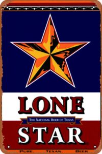 decor 8×12 inches vintage metal tin signs lone star beer label poster tin sign wall plaque wall art funny gifts for man cave cafes bar pub club home ationinche plaque