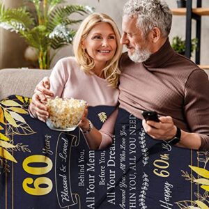 60th Birthday Gifts for Women Men, 60 Year Old Birthday Gift for Mom Dad, Happy 60th Birthday Decorations for Woman Man, 60th Birthday Gift Ideas, 1963 Birthday Gifts Throw Blanket 60 x 50 inch