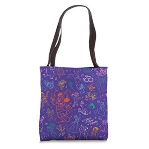 disney 100 years of music and wonder musical friends d100 tote bag