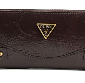 WALLET WOMAN GUESS D CHOCOLATE SWXB8650460CHO amantea wallet large ziparound CHOCOLATE ND choice=P, Chocolate