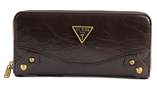 WALLET WOMAN GUESS D CHOCOLATE SWXB8650460CHO amantea wallet large ziparound CHOCOLATE ND choice=P, Chocolate