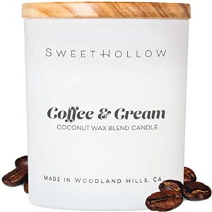 coffee scented candle | coffee & cream candle | highly scented & long lasting coconut wax luxury candle | medium