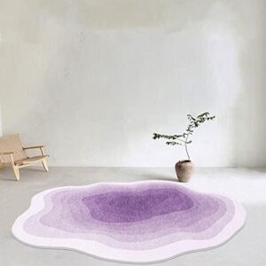 lavender ombre modern abstract area rug for livingroom contemporary irregular shaped pattern bedroom carpet formal diningroom accent rug large thick playroom home office runner rug kitchen mat 2×3