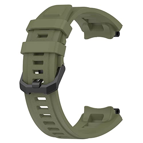 TenCloud 3Pack T-Rex 2 Bands Watch Strap Accessory Band Soft Silicone Sport Bands Compatible with Amazfit T-Rex 2 Smart Watch for Men (Black+Nave+Green)