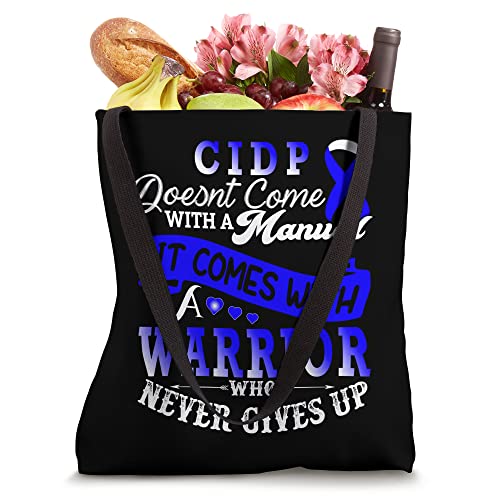 CIDP Awareness Warrior Support Blue Ribbon Tote Bag