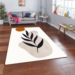 mid-century modern area rug for living room bedroom soft wool minimalist multicolor carpet under dining coffee table art deco home office floor runner mat indoor outdoor rug 3×5