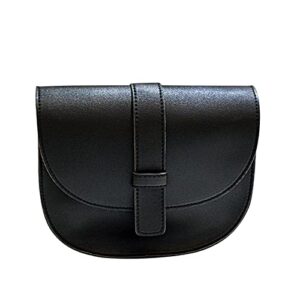 Leather Bags for Women Crossbody Purse Shoulder Bag Satchel Ladies Bag Casual Small Artificial Leather Shell Bag for Women, Black